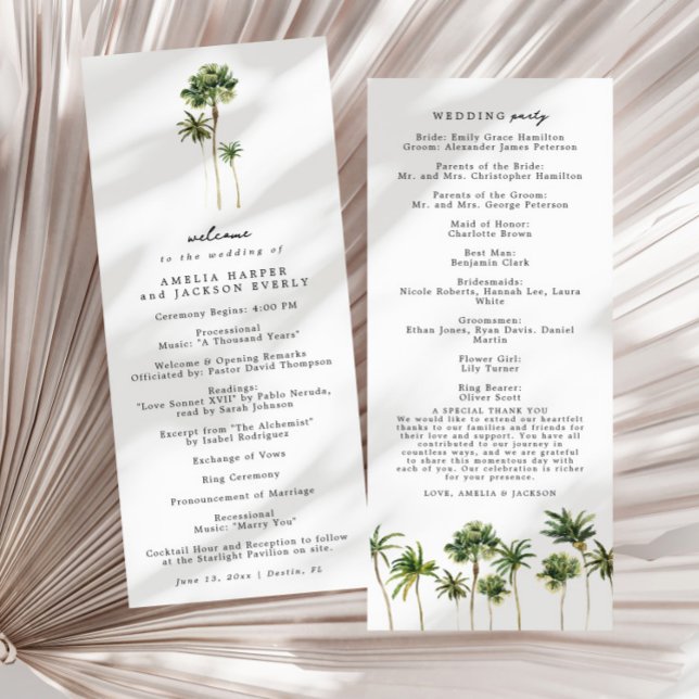 Programa de Boda de Playa Orden de Eventos Boda (Subido por el creador)
