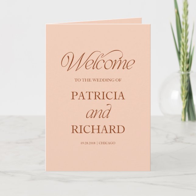 Programa de Boda de Plegado con Caligrafía de Melo (Anverso)