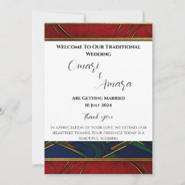Programa de Boda de Recepción Afrocentrico Detalla