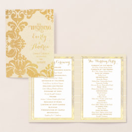 PROGRAMA DE BODA DE Relieve metalizado dorado Dama