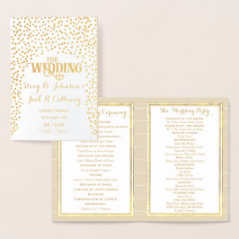 PROGRAMA DE BODA DE Relieve metalizado dorado Tipo
