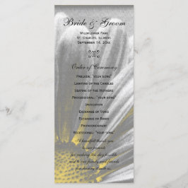 Programa de Boda de Resaltos Florales Amarillos y 
