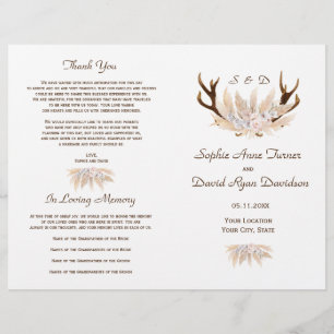 Programa de Boda de Rosas de orquídeas Pampas
