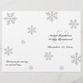 Programa de Boda de Snowflake en invierno