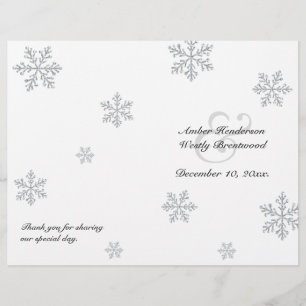 Programa de Boda de Snowflake en invierno