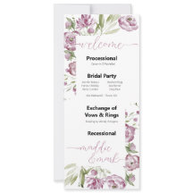 Programa de Boda de Spray Floral
