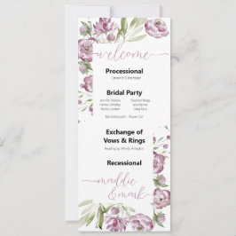 Programa de Boda de Spray Floral