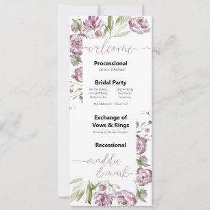 Programa de Boda de Spray Floral