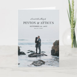 Programa de Boda de Tarjetas plegadas de ambiente