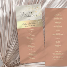 Programa de Boda de Terracota Boho
