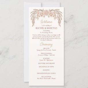 Programa de Boda de Terracota Floral Botánica
