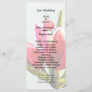 Programa de Boda de Tulipanes Rojos