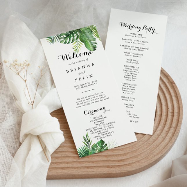 Programa de Boda de Vegetación Tropical de Destino (Subido por el creador)