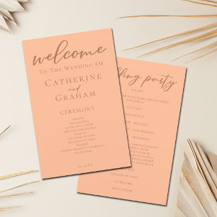 Programa de Boda de Verano con Guión Minimalista