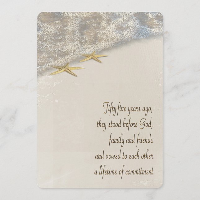 Programa de Boda de Vow Renovación de Aniversario (Anverso)