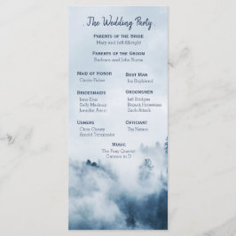 Programa de Boda de Winter Mountain Pines