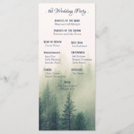 Programa de Boda de Winter Mountain Pines