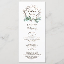 Programa de Boda de Wreath en Invierno
