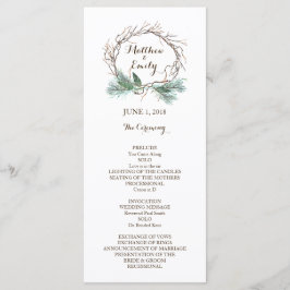Programa de Boda de Wreath en Invierno