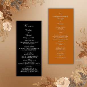 programa de boda deco vintage moderno de ónix negr