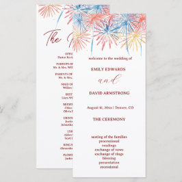 Programa de Boda del 4 de Julio con Fuegos Artific