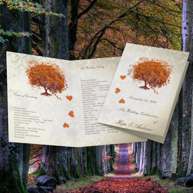Programa de Boda del Árbol de Hoja de Corazón de C (Subido por el creador)