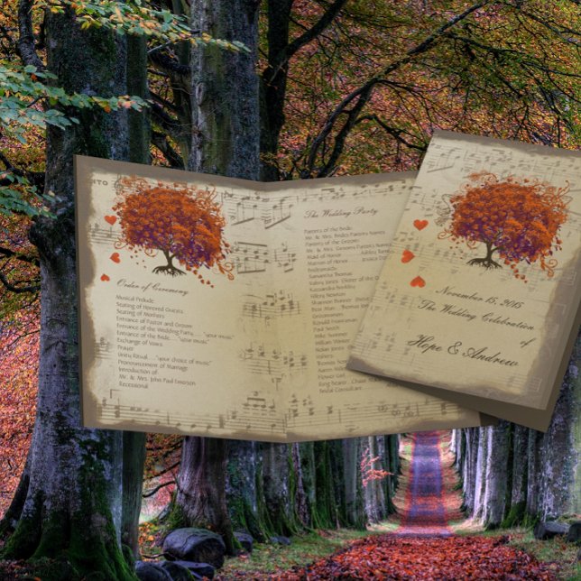 Programa de Boda del Árbol de Hoja de Corazón de C (Subido por el creador)
