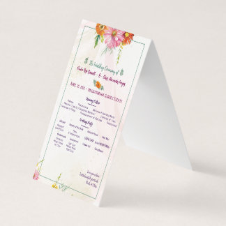 Programa de Boda del Jardín de Flores Silvestres E