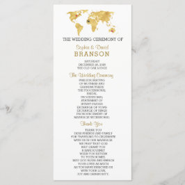 Programa de Boda del Mapa Mundial de Oro de Destin