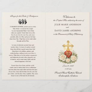 Programa de Boda del Sagrado Corazón Católico Trad