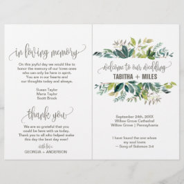 Programa de Boda Doble con Follaje