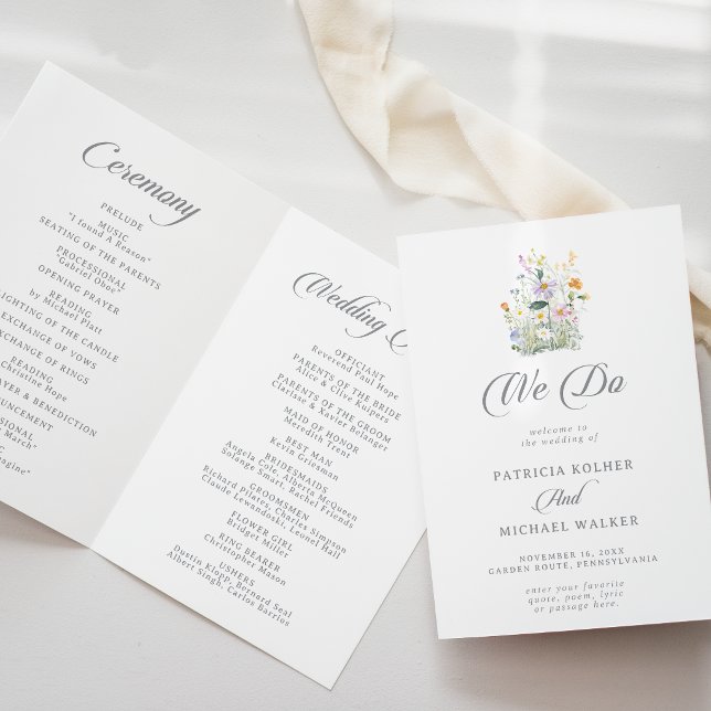Programa de Boda Doble Jardin Silvestre Caprichoso (Subido por el creador)