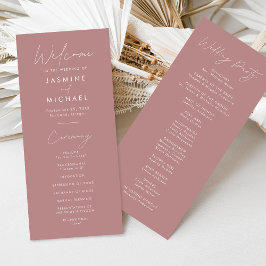 Programa de Boda Dusty Rose de Letra Moderna