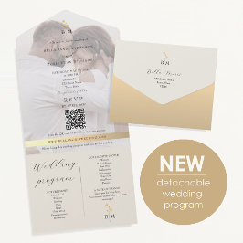 Programa de Boda Ecológico Invitación Todo en Uno