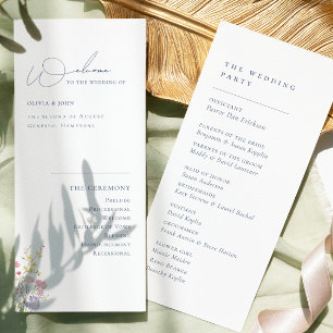 Programa de Boda Elegante Boho Chic Flores Silvest