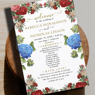 Programa de Boda Elegante de Moda Bouquet