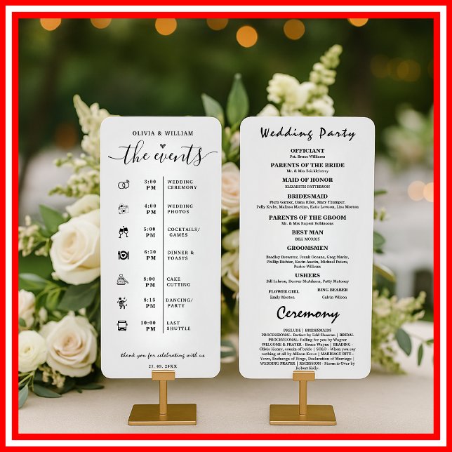 Programa de Boda Elegante Orden de Eventos (Subido por el creador)