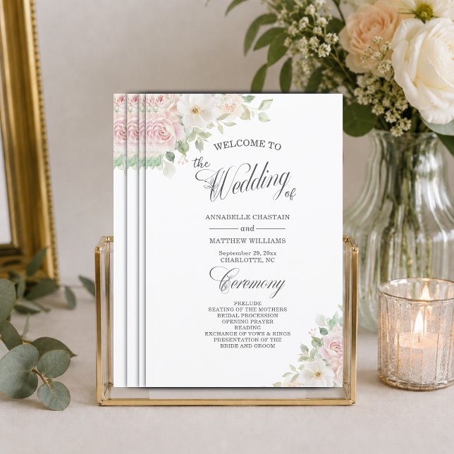 Programa de Boda Elegante Rosas Suaves Presupuesto (Subido por el creador)