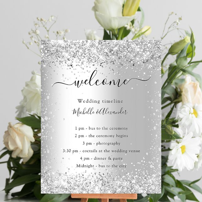 Programa de boda elegante y elegante para purpurin (Subido por el creador)