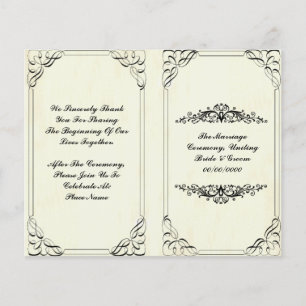 programa de boda elegante y próspero