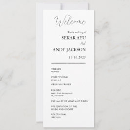 Programa de boda elegante y sencillo