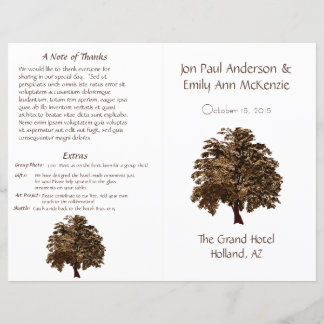 Programa de Boda en Árbol de Roble