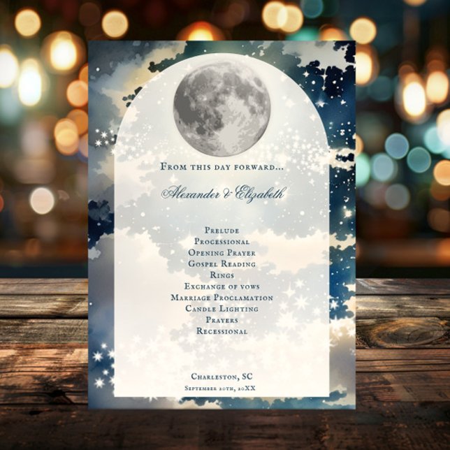 Programa de Boda en el Cielo de la Noche Lunar (Lunar Night Sky Wedding Program)