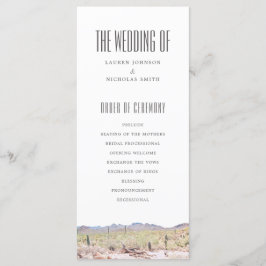 Programa de Boda en el Desierto de Arizona