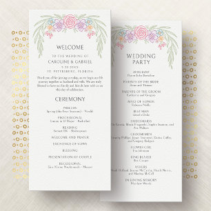 Programa de Boda en el Jardín de Flores Silvestres