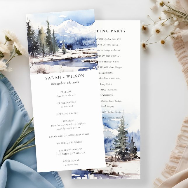 Programa de Boda en el Paisaje de Esquí de la Mont (Subido por el creador)