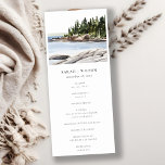 Programa de Boda en la Montaña Rocky Pine Seascape<br><div class="desc">Colección temática de acuarela de Rocky Pine Mountain Seascape.- es un elegante Ilustracion acuarela de guijarros de Rocky Pine Tree Mountain Seascape, perfecto para su boda y fiestas de destino tropical. Es muy fácil de personalizar, con sus datos personales. Si necesita cualquier otro producto o personalización que coincida, por favor...</div>