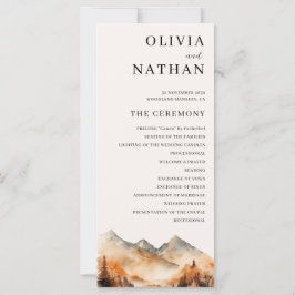 Programa de Boda en las Montañas Caídas