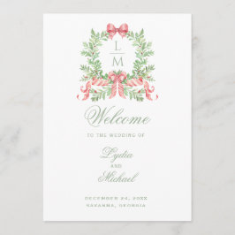 Programa de Boda en Monograma de navidades