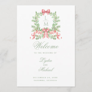 Programa de Boda en Monograma de navidades
